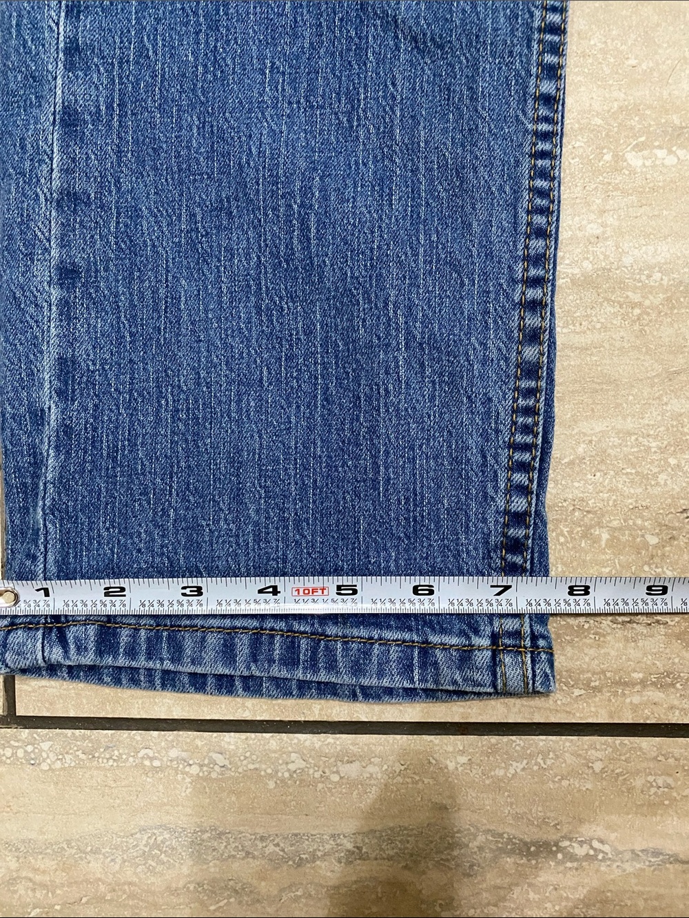 Levi's Men's Straight Leg Dark Blue Denim Jeans - Picture 5 of 7